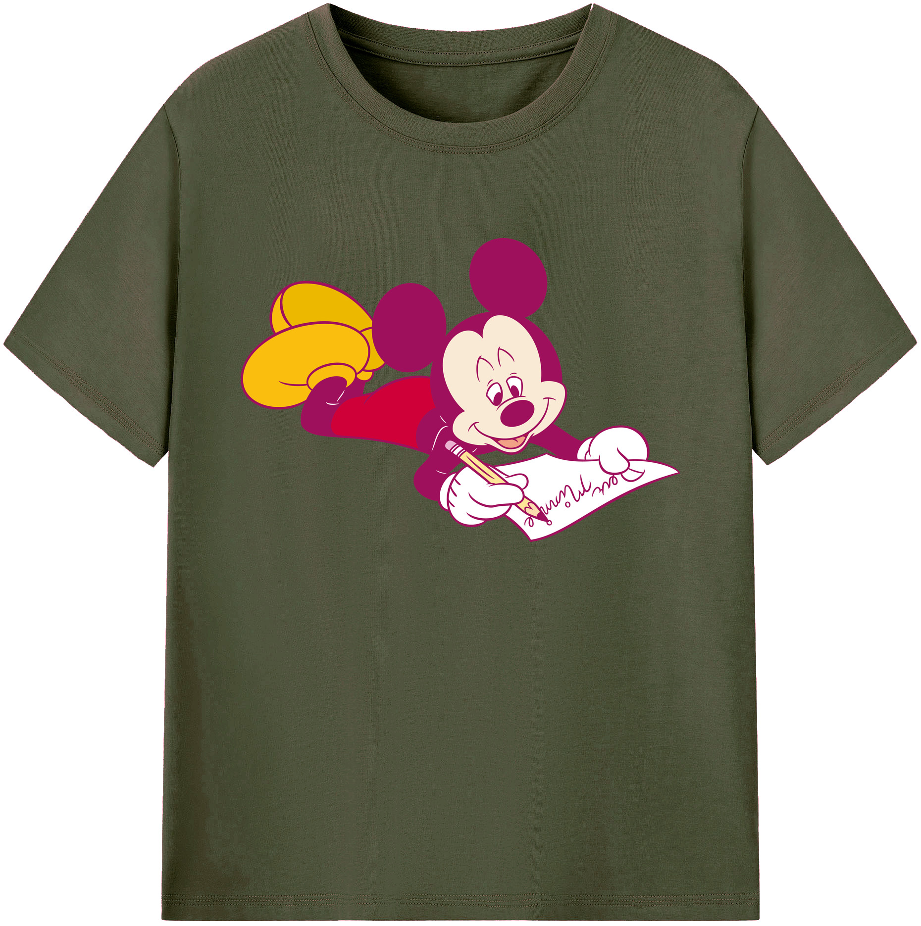 ミッキーマウス Mickey Mouse 綿100％ メンズ半袖Tシャツ｜肌触りやわらか＆通気性